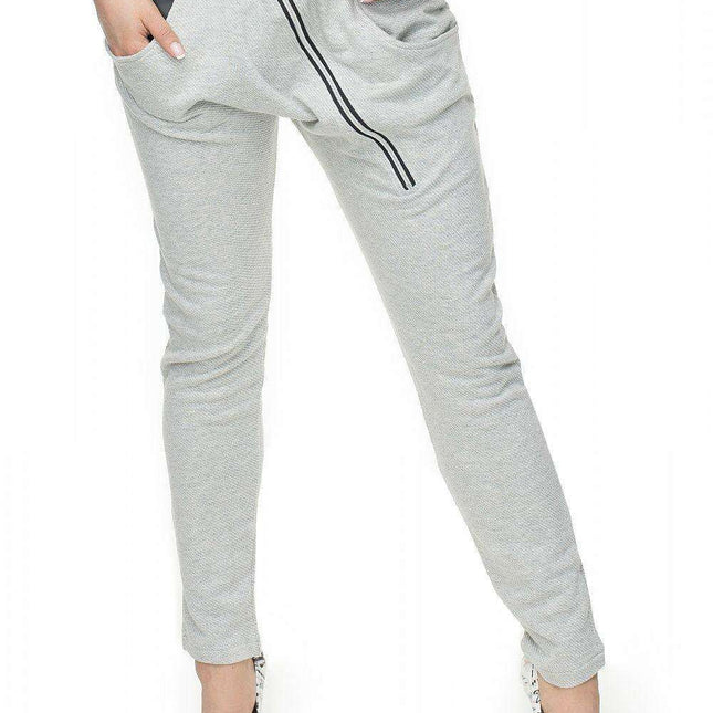 Sustainable Chic: Eco-Leather Tapered Trousers with Trendy Zipper Details