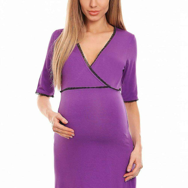 Elegant Lace Maternity Sleepwear