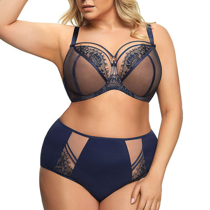 Gorsenia Lingerie Soft Comfort Bra with Adjustable Straps and Lace Det