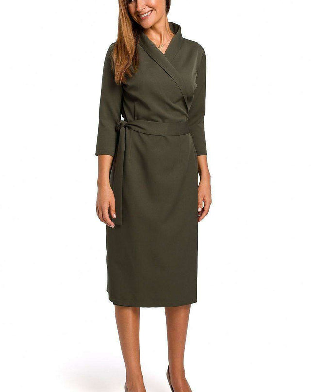 Elegant Shawl Collar Daydress
