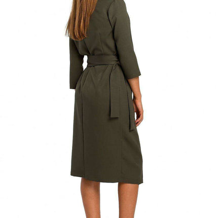 Elegant Shawl Collar Daydress