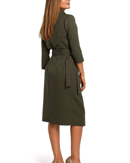 Elegant Shawl Collar Daydress