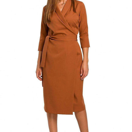 Elegant Shawl Collar Daydress