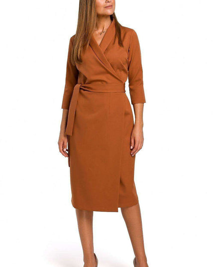 Elegant Shawl Collar Daydress