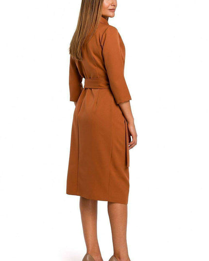 Elegant Shawl Collar Daydress