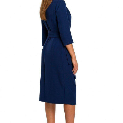 Elegant Shawl Collar Daydress