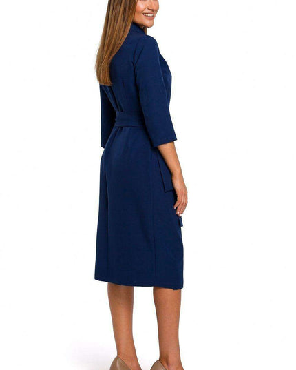 Elegant Shawl Collar Daydress