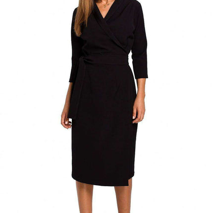 Elegant Shawl Collar Daydress