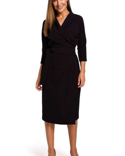 Elegant Shawl Collar Daydress