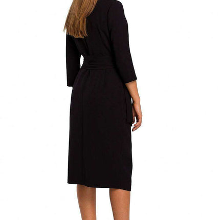 Elegant Shawl Collar Daydress