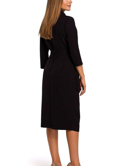 Elegant Shawl Collar Daydress