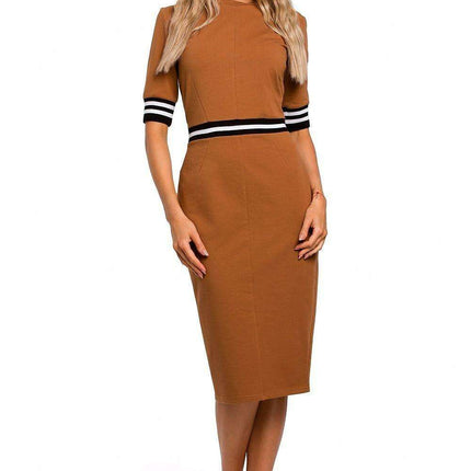 Elegant Two-Tone Piped Daydress