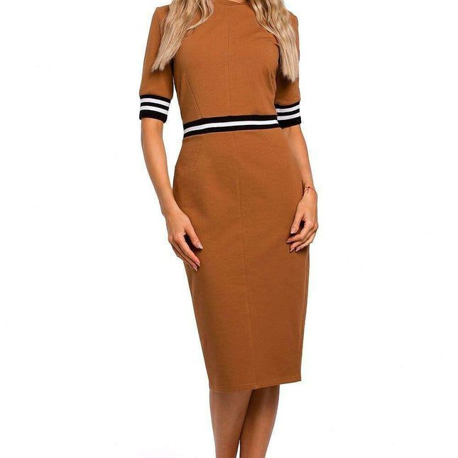 Elegant Two-Tone Piped Daydress