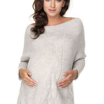 Maternity Stylish Side-Slit Knit Sweater