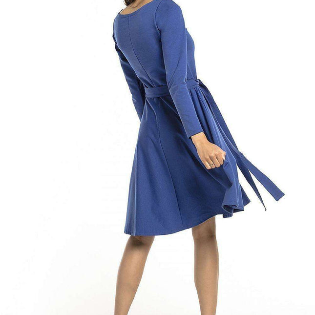 Chic Belted Knit Dress for Everyday Elegance