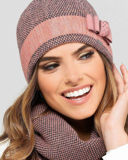 KATALONIA Elegant Bow-Embellished Winter Cap