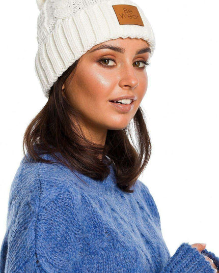 Plaid Knit Beanie with Logo Patch for Ultimate Warmth and Style