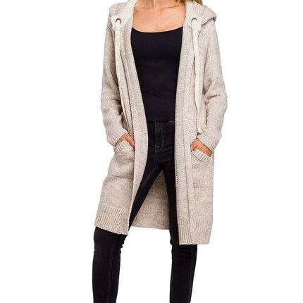 Stylish Hooded Cardigan with Distinctive Straps