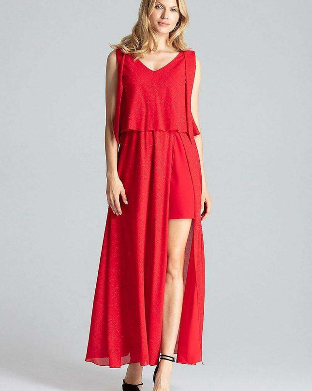 Elegant Navy Blue Sleeveless Cocktail Dress with Feminine Shoulder Ties