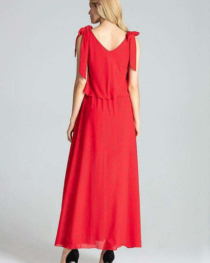 Elegant Navy Blue Sleeveless Cocktail Dress with Feminine Shoulder Ties