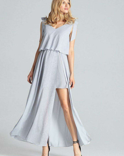 Elegant Navy Blue Sleeveless Cocktail Dress with Feminine Shoulder Ties