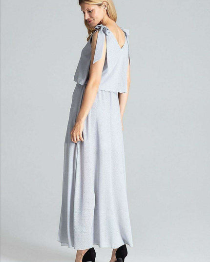 Elegant Navy Blue Sleeveless Cocktail Dress with Feminine Shoulder Ties