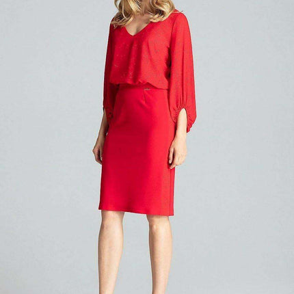 Chic Navy Blue Midi Pencil Skirt with Exquisite Brocade Accents