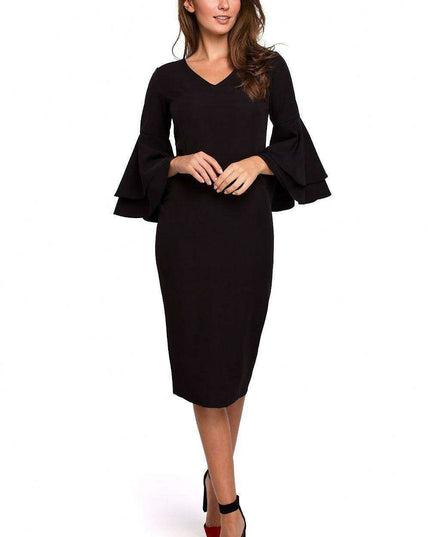 Elegant Flowing Sleeve Cocktail Dress for Memorable Occasions