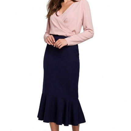 Elegant Frill Midi Skirt