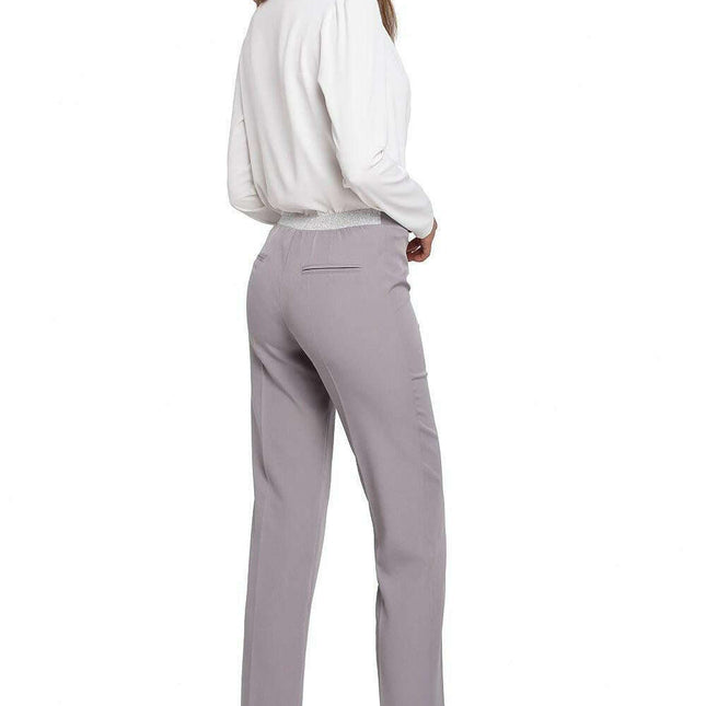 Sophisticated Silver Threaded Cigarette Pants