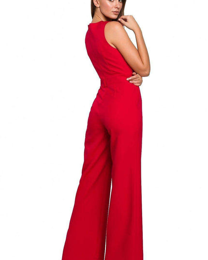 Chic Striped Jumpsuit with Crosswise Design for Stylish Events