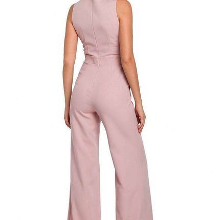 Chic Striped Jumpsuit with Crosswise Design for Stylish Events
