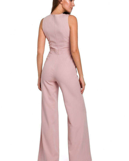 Chic Striped Jumpsuit with Crosswise Design for Stylish Events
