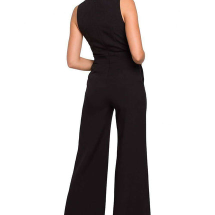 Chic Striped Jumpsuit with Crosswise Design for Stylish Events