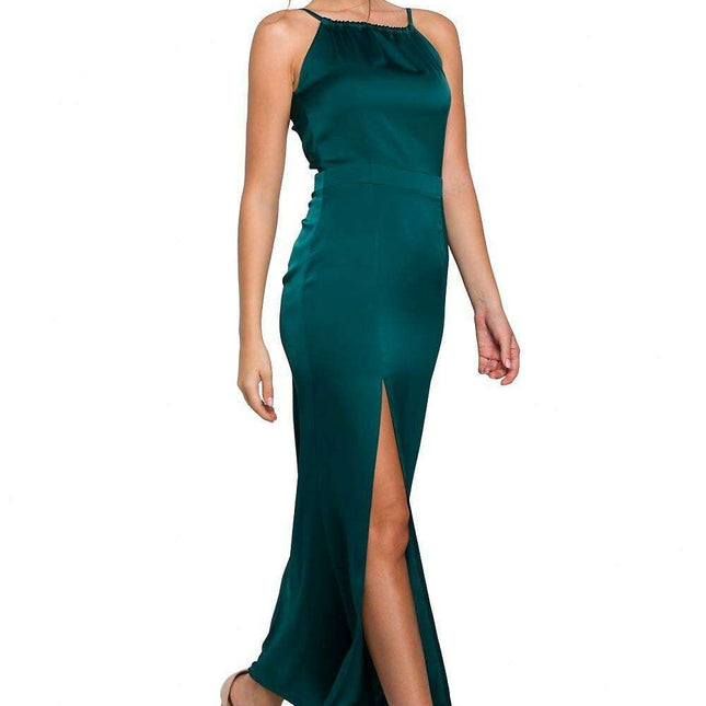Elegant Halter Neck Maxi Gown
