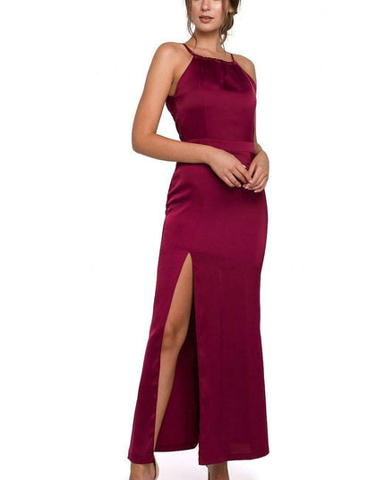 Elegant Halter Neck Maxi Gown