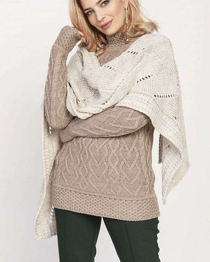 Elegant Knit Wrap - Exquisite Shawl with Detailed Patterns