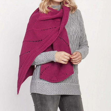 Elegant Knit Wrap - Exquisite Shawl with Detailed Patterns