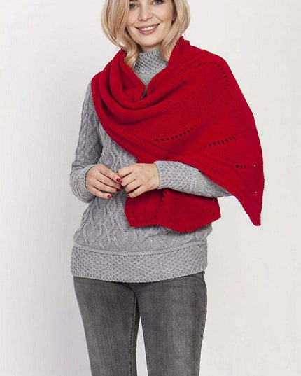 Elegant Knit Wrap - Exquisite Shawl with Detailed Patterns
