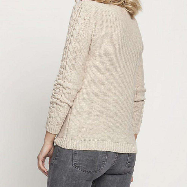 Elegant V-Neck Sweater with Stylish Pleated Details