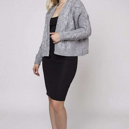 Elegant Braided Knit Cardigan MKM