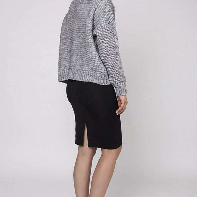 Elegant Braided Knit Cardigan MKM