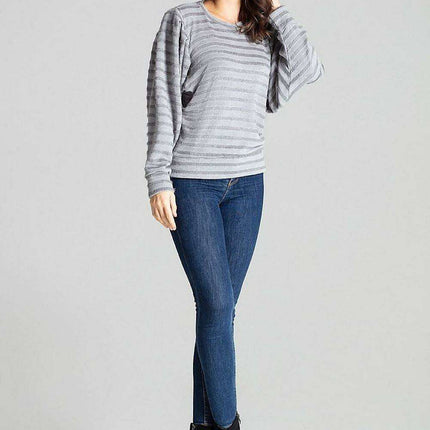 Chic Black Kimono Sleeve Knit Top