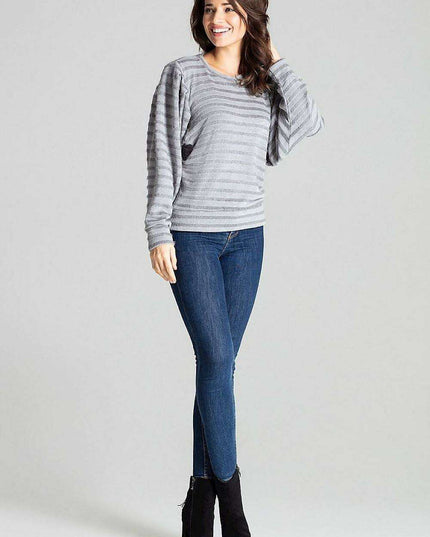 Chic Black Kimono Sleeve Knit Top