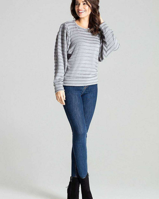 Chic Black Kimono Sleeve Knit Top