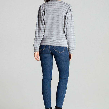 Chic Black Kimono Sleeve Knit Top