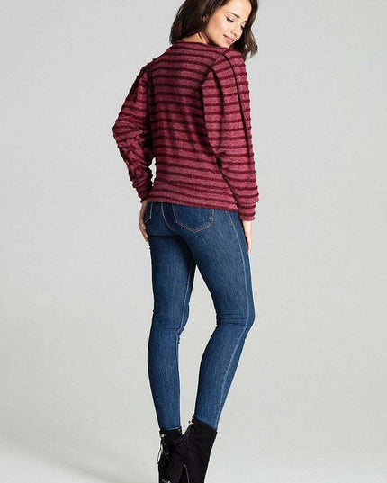 Chic Black Kimono Sleeve Knit Top