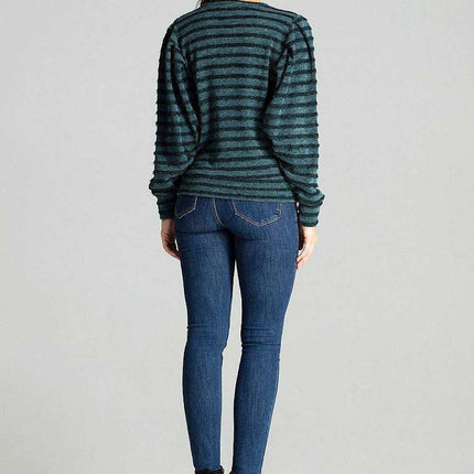 Chic Black Kimono Sleeve Knit Top