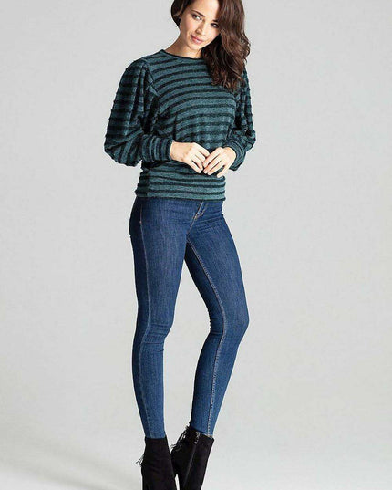 Chic Black Kimono Sleeve Knit Top