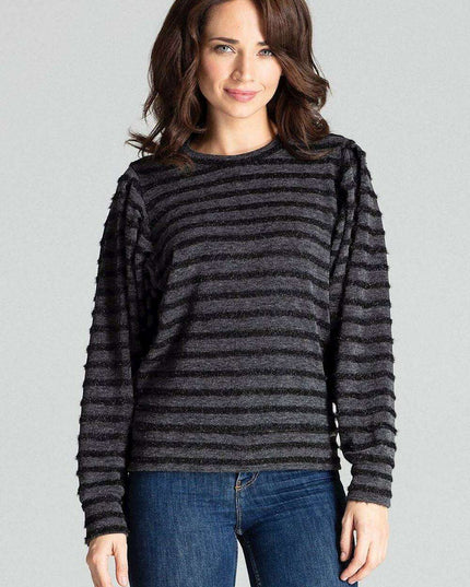 Chic Black Kimono Sleeve Knit Top